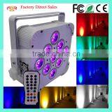 9*18 Watt Hexa Mobile Stage DJ Cellphone App WIFI 9*18Watt RGBWA+UV 6IN1 LED Wireless Battery Mega Slim Flat Par Can