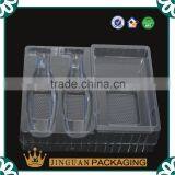 Disposable Elegant White PS flocking Blister Cosmetic vaccum Plastic Tray