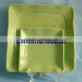 solid color square mealmine dinner set ,square melamine plate