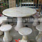 In-Outdoor Marble Table Set thumbnail-1