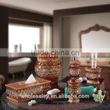 6 Pcs Resin Elegant Bathrooom Accessories Set, Wedding Gift Bathroom Accessory Set thumbnail-3