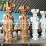 Marble Figure Square Pillar Design