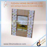 Antique Wooden Colourful Painting Photo Frame With Love Fabric Decor for Home or Gift thumbnail-5