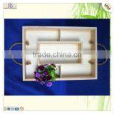 Restaurant Servicing Decorating Polished Pine Wooden Craft Plate Tray thumbnail-4