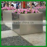 FO-9004 Outdoor Decorative Cubic Stainless Steel Flower Pot Wholesale thumbnail-1