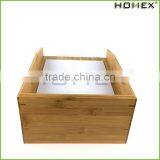 Stackable Bamboo Office Paper Tray/ a4 Paper Tray Homex-BSCI thumbnail-2