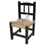 Ladder-Back Woven Seat rustic large wooden chair