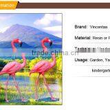 Large Resin Garden Statues Life Size Fiberglass Flamingo Statue thumbnail-2