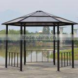 Outdoor Furniture General Use Iron Octagonal Polycarbonate Gazebo For Sale thumbnail-1