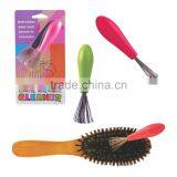 Hair Brush Cleaner With Wooden Handle and Stainless Steel Head thumbnail-4