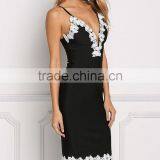 Thick Straps Sleeveless Lace Fabric Embroidered Voile Mini Dress All Types Of Ladies Girls Sexy Night Dress Photos HSd5186 thumbnail-2