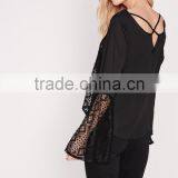 OEM Service Wholesale Korean Style Fancy Lace Blouse thumbnail-5