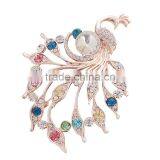 Wholesale Fashion Apparel Accessories Peacock Shape Lady Brooch thumbnail-4
