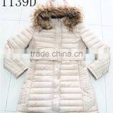 Fur Lining Long Style Jacket Lady Winter Coat With Hood thumbnail-1