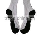 White Blank Polyester Socks With Black Bottom for Sublimation thumbnail-1