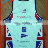 OEM High Quality Sublimation Printing Running Clothing Sports Wear Singlet on Sale thumbnail-3
