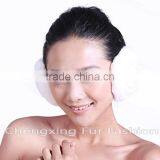 CX-EM-03P Women Funny Genuine Rex Rabbit Fur Floral Ear Muff thumbnail-5