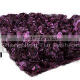 CX-D-82A Real Fur Silver Fox Real Fur Throw Blanket thumbnail-2