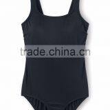 Simple Scoop Neck And Back Swimsuit Customizable Lower Cut Leg Opening Fully Lined Swimwear Womens One Piece Swimsuit Lining thumbnail-4