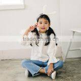 S17593A Autumn White Ruffle Long Sleeve Girls Tops And Blouses thumbnail-1