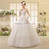 High Quality Strapless Pleats Muslim Wedding Dress thumbnail-2
