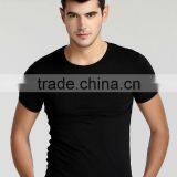 Plain Slim Fit Black Color Bamboo t Shirt for Men / Bamboo t Shirt T12853 thumbnail-1