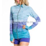 Wholesale custom quick dry compression yoga sport jacket women