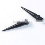 6mm Acrylic Ear Stretcher Expander Tapers Black Ear Plug Piercing thumbnail-1