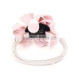 Fabric Hair Ties Flower Light Pink thumbnail-2