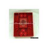 Red Candle Gift Set With Glass Holder In - thumbnail-1