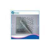 Digital Printing Destructible Vinyl Labels , Square / Oval Silver Void Labels thumbnail-1