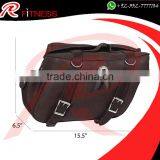 Motorcycle Saddle Tail Bags Luggage Studded PU Leather Motorbike Bag thumbnail-3