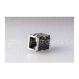 Single Port 8 Pin Tab Up Magnetic RJ45 Jack PCB Filter With LED / EMI Optional thumbnail-1