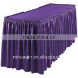 Violet Polyester Rectangle Table Skirting Table Skirts Table Linen