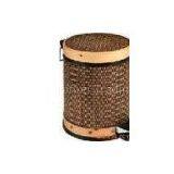 Rattan Made by Machine Trash Can