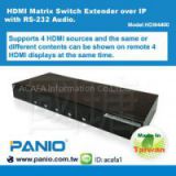 4x4 HDMI/RS232 Matrix switch+over IP extender-Taiwan