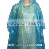 Cheap indivual package disposable pe plastic rain coat for sale