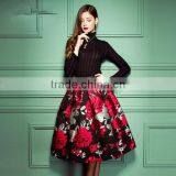 Hot Sale Latest Ladies Long Skirts Floral Printed Tutu Skirts,Fashion Floral Printed Long Tutu Skirts For Ladies thumbnail-4