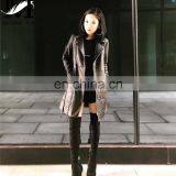 Wholesale New Product Sheep Skin Leather Coats Fashion Genuine Long Leather Coat thumbnail-6