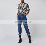 2016 Fashion Chic Striped Dolman Top Women Clothing thumbnail-2
