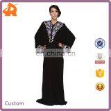 Kaftan Black Abaya,Lastest Design Muslim Islamic Dress,Embroidery Long Sleeve Maxi Dress thumbnail-1