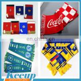 Fans scarf, Knitted scarf, acrylic football club scarf for promotional
