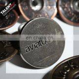 Custom Brand Logo Aluminum Metal Jeans Button thumbnail-6