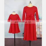 2019 New RED BIG BOW PARTY Dress Mother Daughter Matching Dress 3COLORS (this Link for WOMAN) thumbnail-2