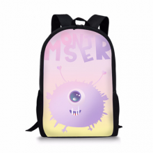 Cute Little Monster Kid School Bags Backpack Kindergarten Schoolbag 3D Cartoon Unisex Customized Logo Packing