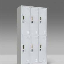 Six Door Steel Locker Storage Cabinet Gray Color H1850XW900XD450MM Wardrobe Cabinet thumbnail-3