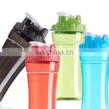 BPA FREE  plastic sport protein shaker bottle