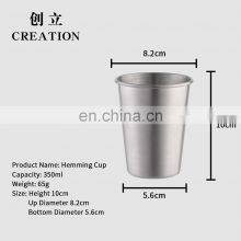 Factory Direct Wholesale Hot Selling for Yiwu 12oz Stainless Steel 304 Metal Espresso Pint Drinking Beer Mug Wine Cup thumbnail-2