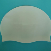 Monochrome Unprinted Silicone Swim Cap thumbnail-3