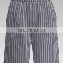 Popular Elegant 94% Cotton 6% Linen Yarn Dyed Blue Stripe Fabric for Blouses